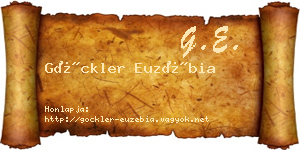 Göckler Euzébia névjegykártya